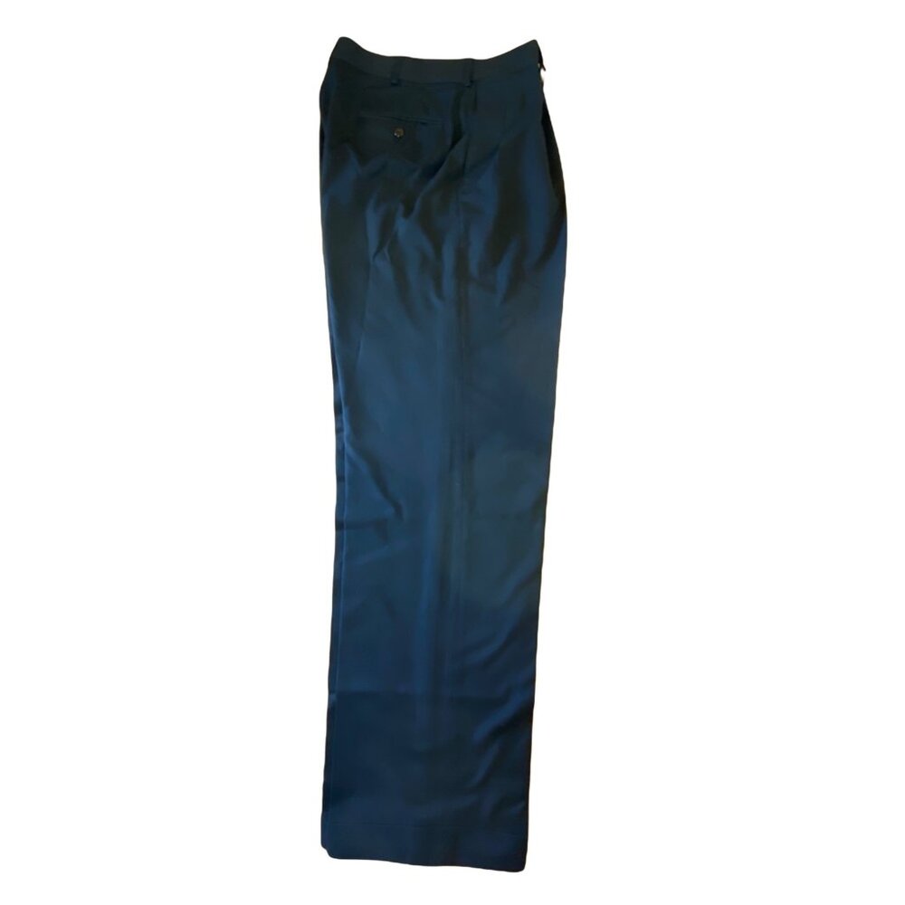 Stafford Essentials Mens Classic Fit Navy Blue Dress Pants 34x32 Polyester & Vis
